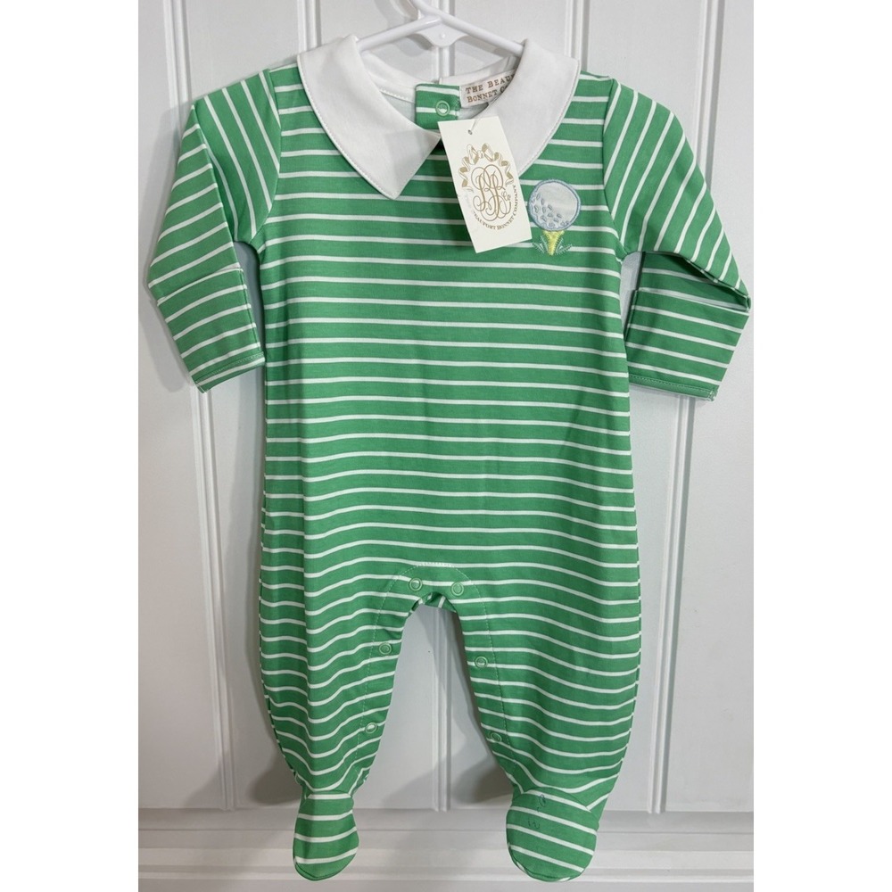 Beaufort Bonnet Rock Me Romper Gibson Island Green Golf 0-3M NWT